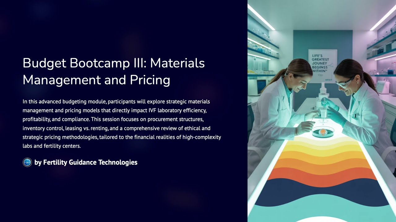 Budget Bootcamp III Materials Management and Pricing