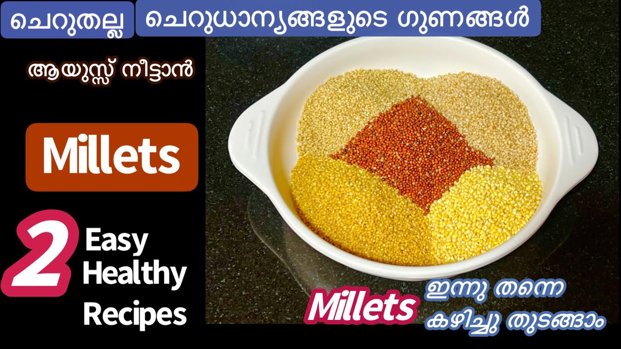 Millets ഇങ്ങനെ കഴിച്ചു നോക്കൂ/ഷുഗറും കൊളസ്ട്രോളും വന്ന വഴിയേ പോകും//2 Easy Millet Breakfast Recipes