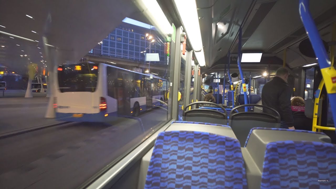 Netherlands, Amsterdam, bus 15 ride from Amsterdam Zuid to Sloterdijk