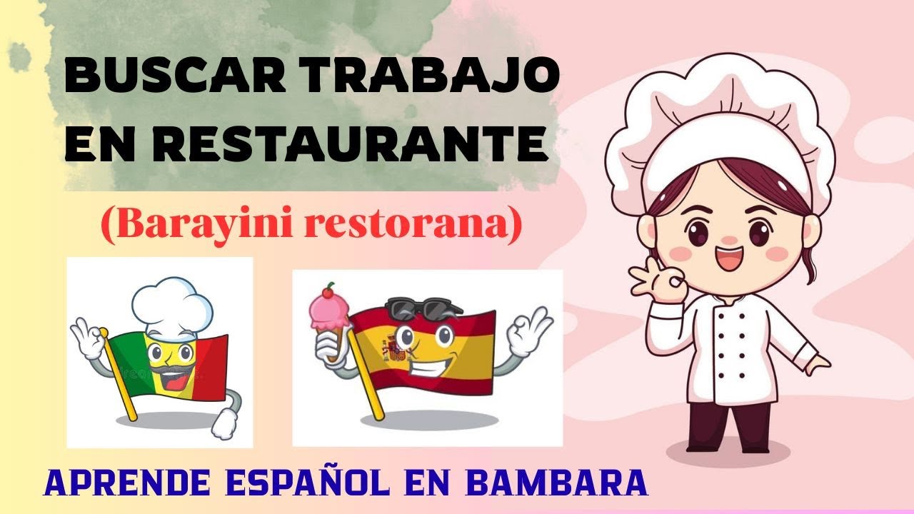 CONVERSACIÓN BÁSICA PARA BUSCAR TRABAJO EN RESTAURANTE