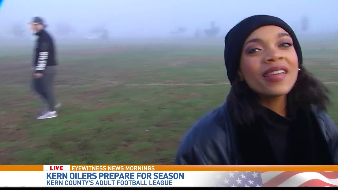 Playing Football with Tyrah Majors on Live TV (FAIL!!!)