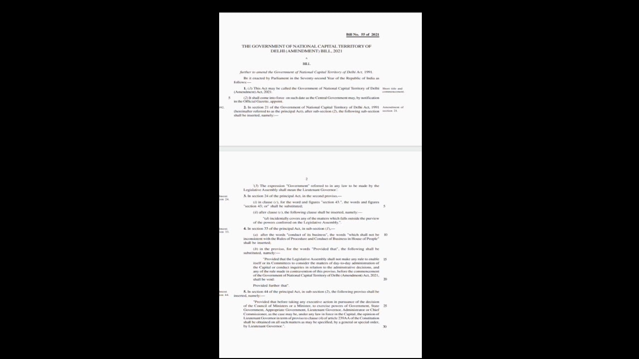 About Gnctd Bill 2021 In Kannada #ExplainedGnctdBill2021