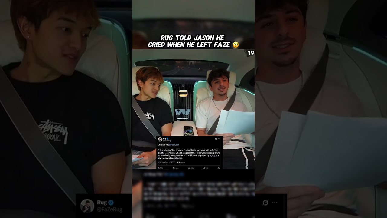 RUG TOLD JASON HE CRIED WHEN HE LEFT FAZE 😭