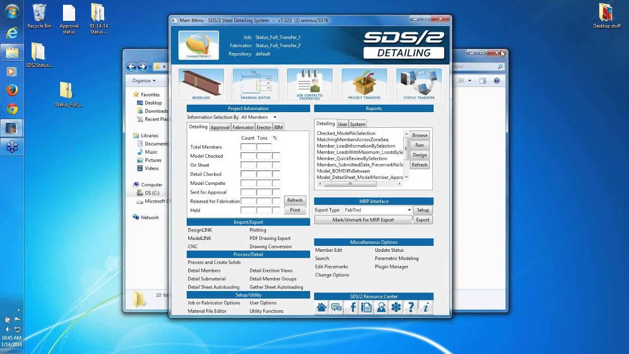 New/2 v7.3 Support Webinar: Project and Status Transfer in SDS/2