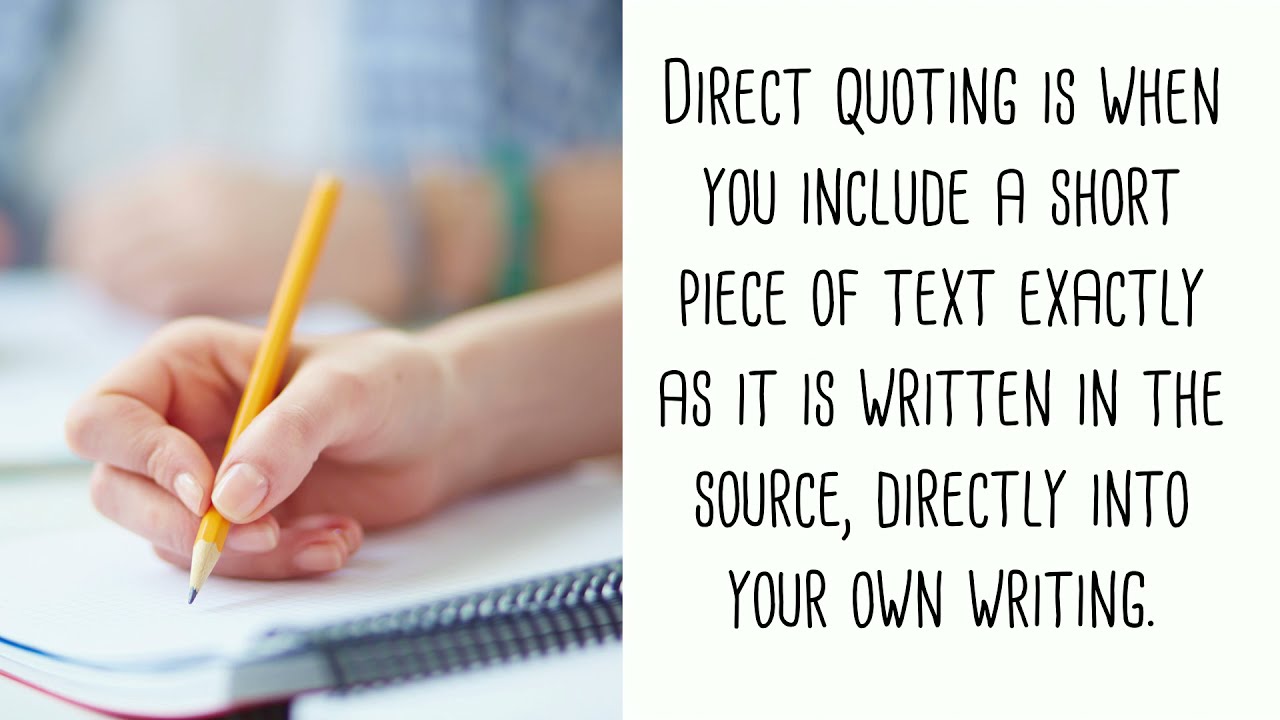 Academic Writing: Direct Quoting
