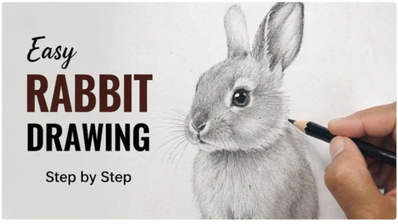 Easy Rabbit Drawing  | Pencil Sketch Step by Step for Beginners
