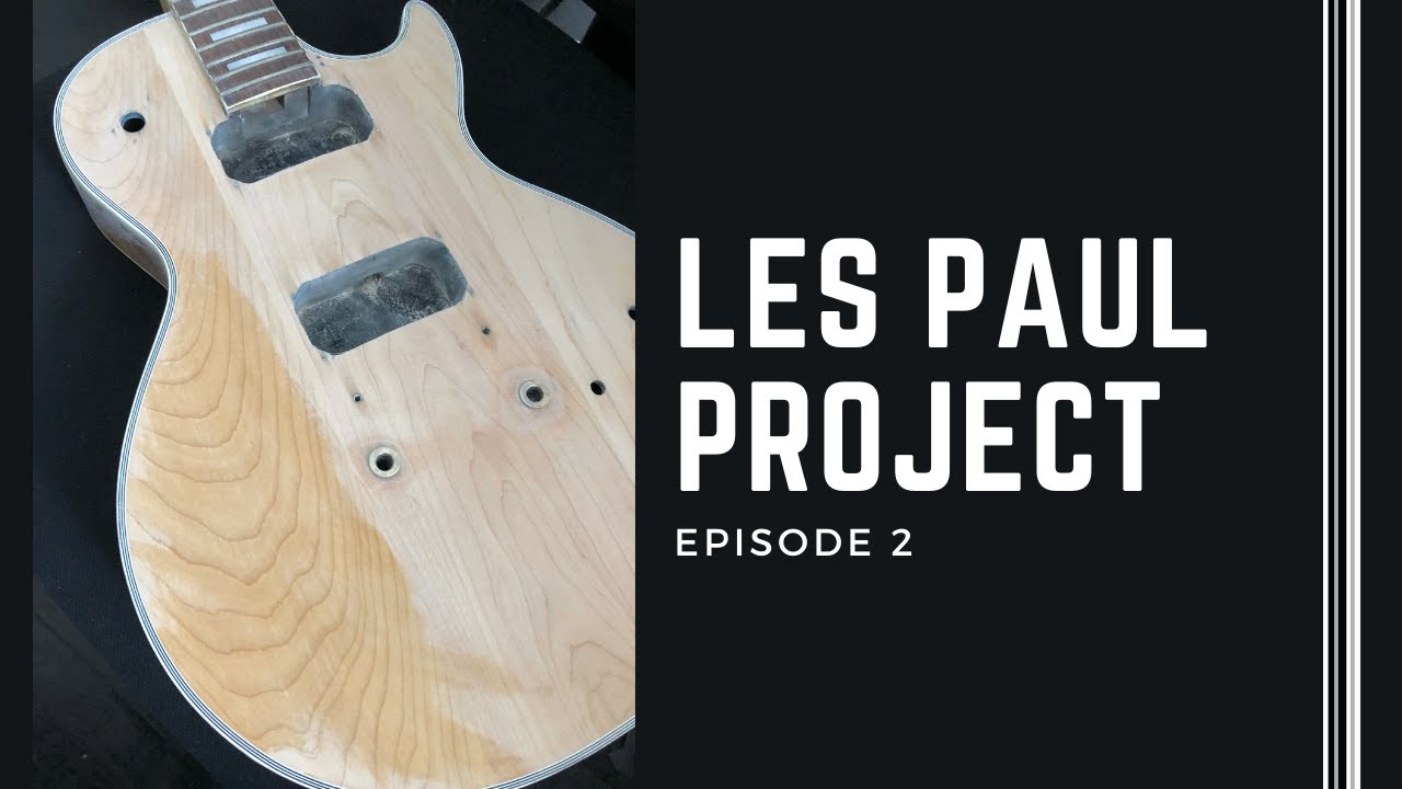 Vintage Les Paul project: Episode 2 how to remove finish and make a headstock veneer template