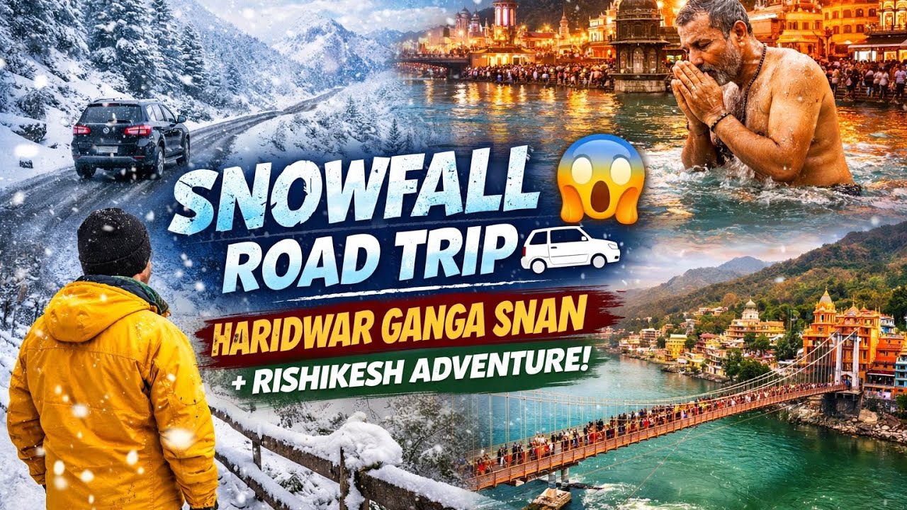 👉 “Snowfall + Ganga Snan in ONE Trip 😍 Ultimate Uttarakhand Road Trip Vlog”