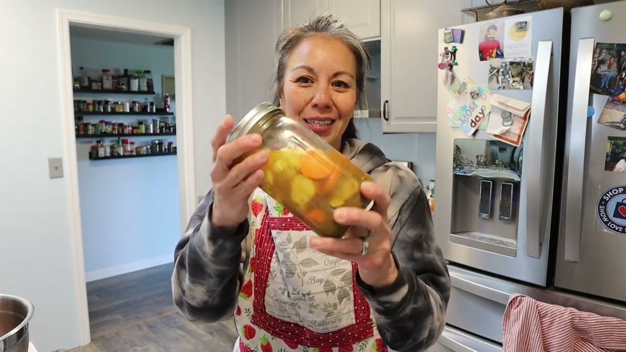 Preserving sunchokes in a pickling brine for the first time