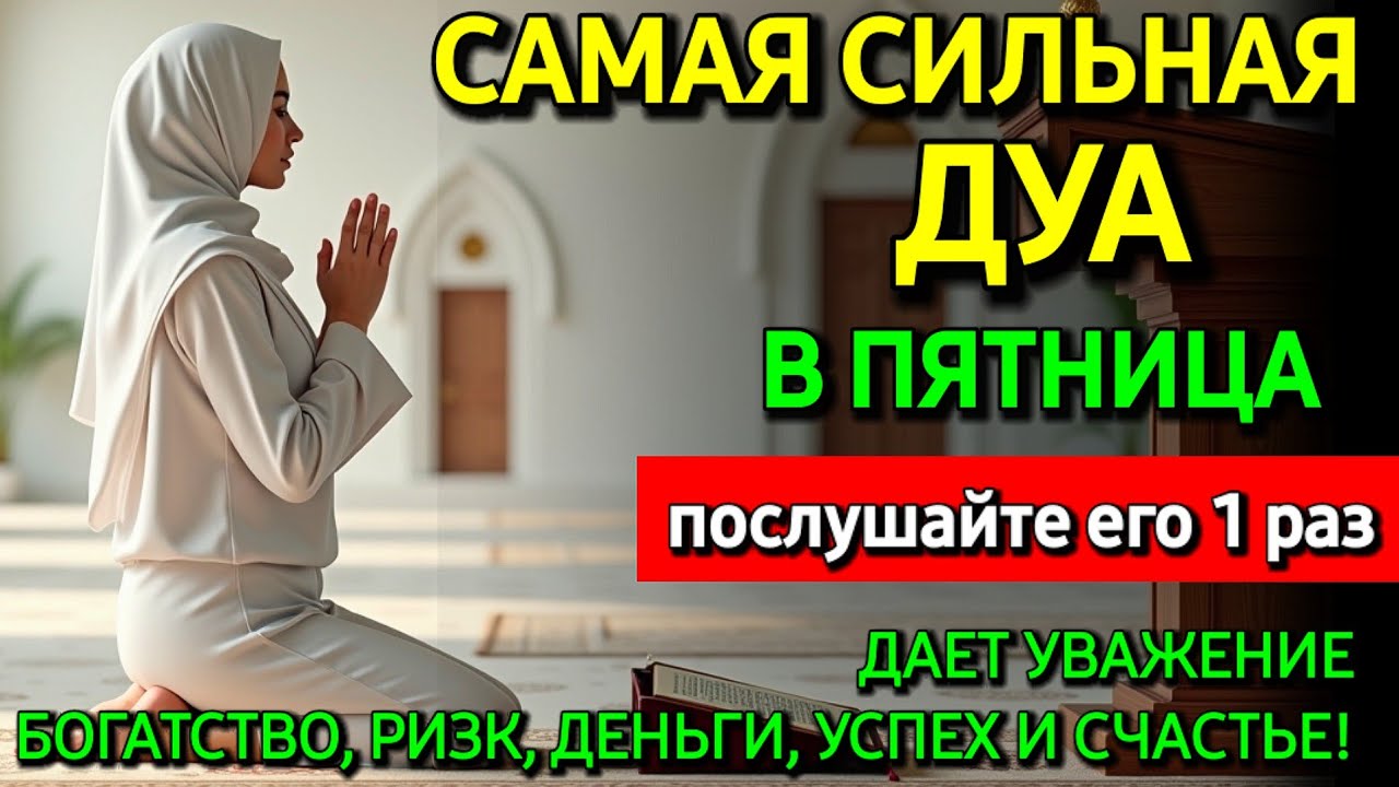 Не пропусти дуа в ПЯТНИЦА — самые сложные проблемы решатся, ИншаАллах ❤️ 🕋