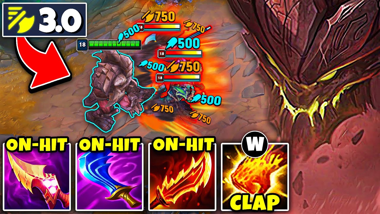 Malphite but I have MAX attack speed and clap your entire team (THIS IS HILARIOUS)