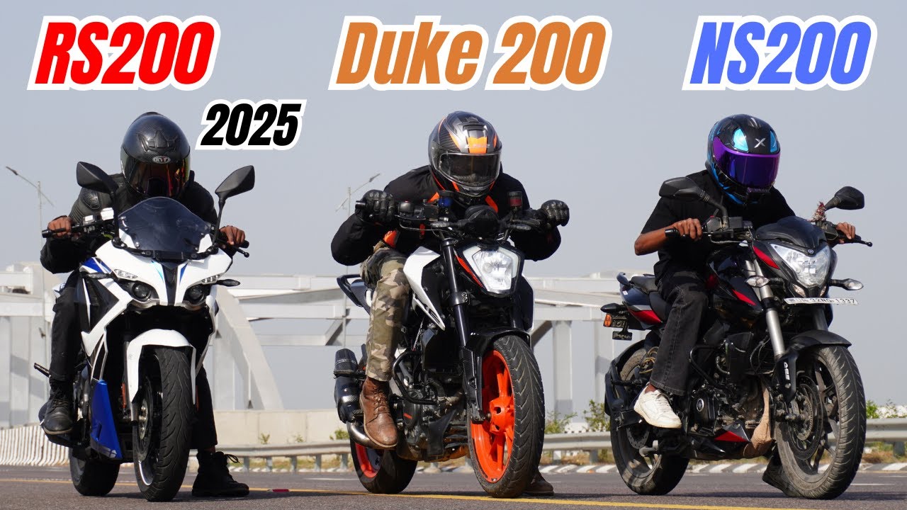 2025 RS200 vs NS200 vs Duke 200 Drag Race