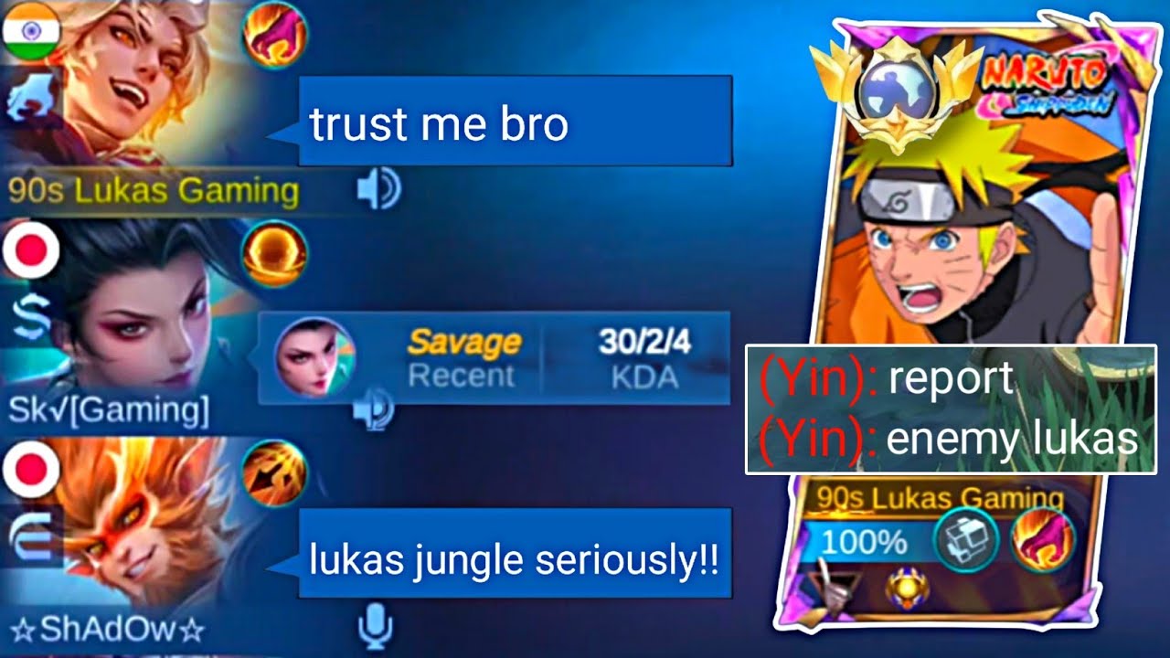 RANDOM TEAMMATES IMPRESS WITH MY LUKAS ONE SHOT BUILD 🔥| Mobile Legends 