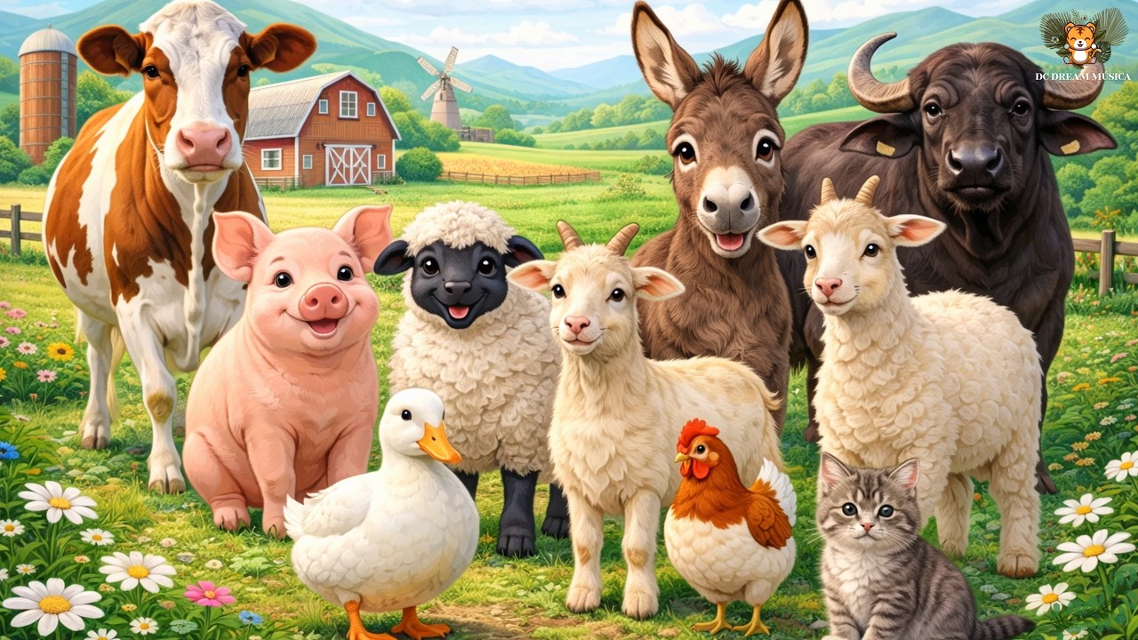Beautiful Animal Moments: Cow, Pig, Sheep, Goat, Duck, Chicken, Donkey, Buffalo - Animal Sounds