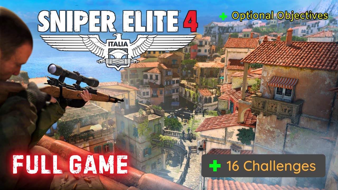 Sniper Elite 4 - Full Game / Complete Story Missions with Challenges Playthrough Gameplay Longplay