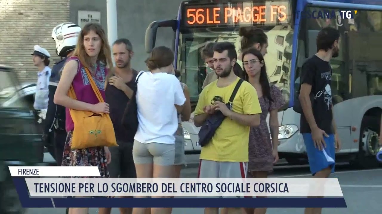 2023-08-08 FIRENZE - TENSIONE PER LO SGOMBERO DEL CENTRO SOCIALE CORSICA