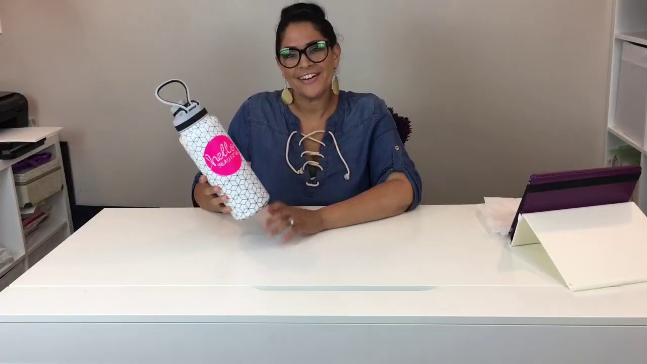 How to Apply Heat Transfer Vinyl to Stainless Steel Bottle with Iron