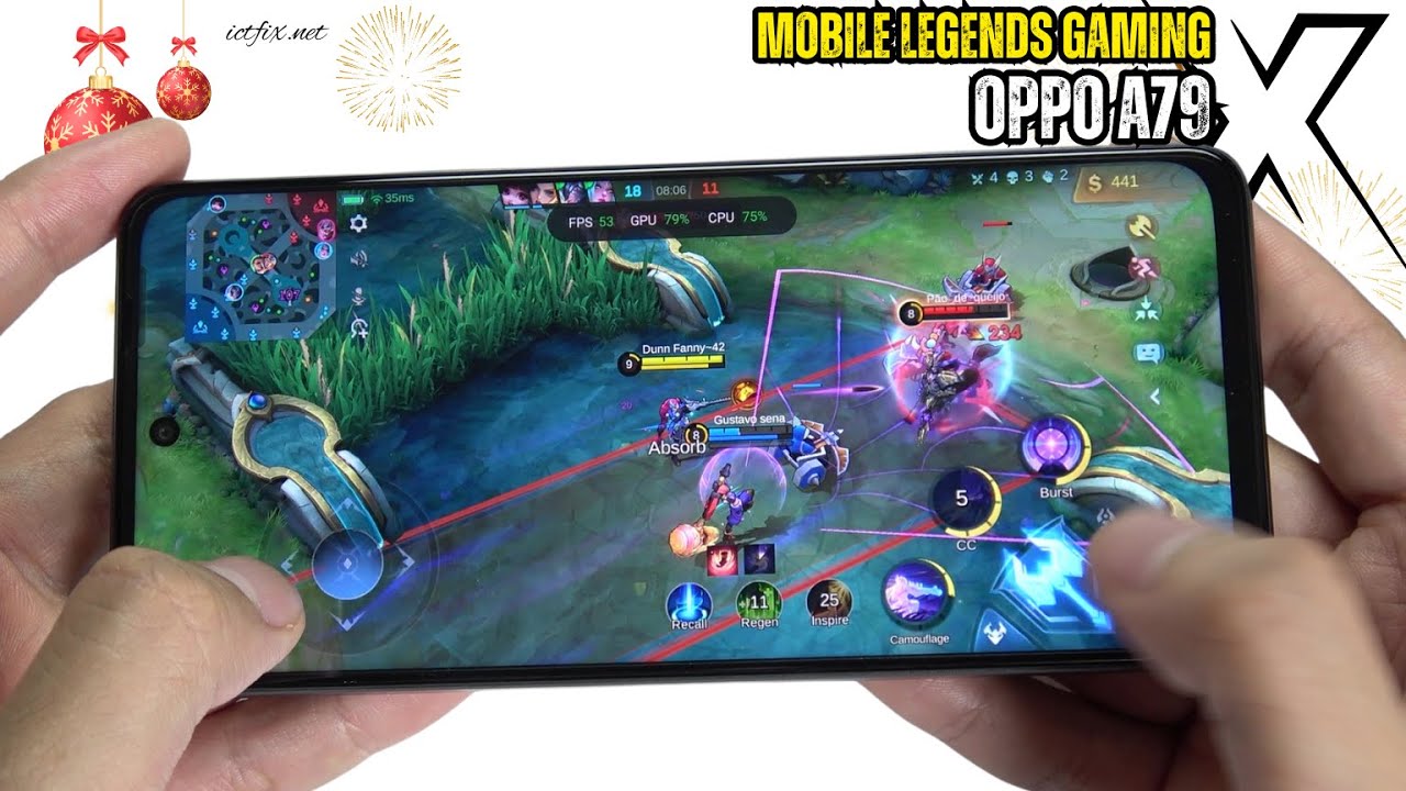 Oppo A79 Mobile Legends Gaming test | Dimensity 6020, 90Hz Display