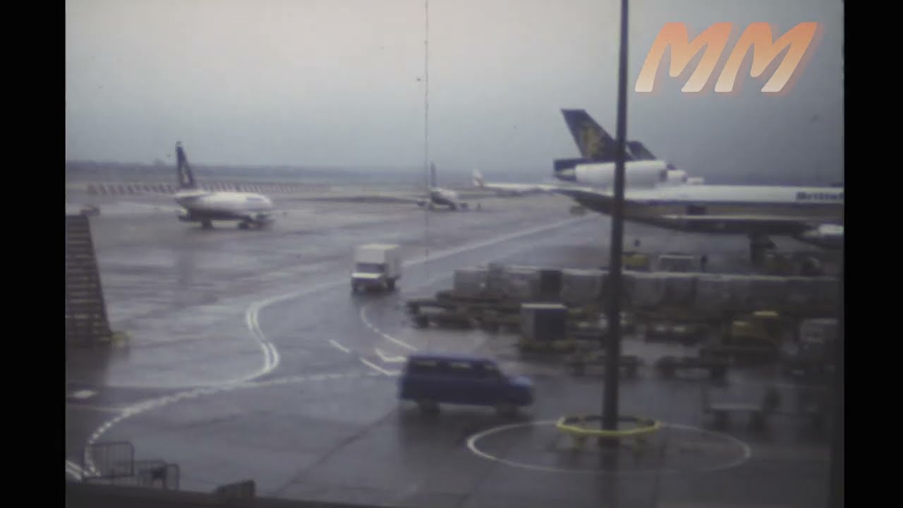 London Gatwick Airport 1984 old cine film 282