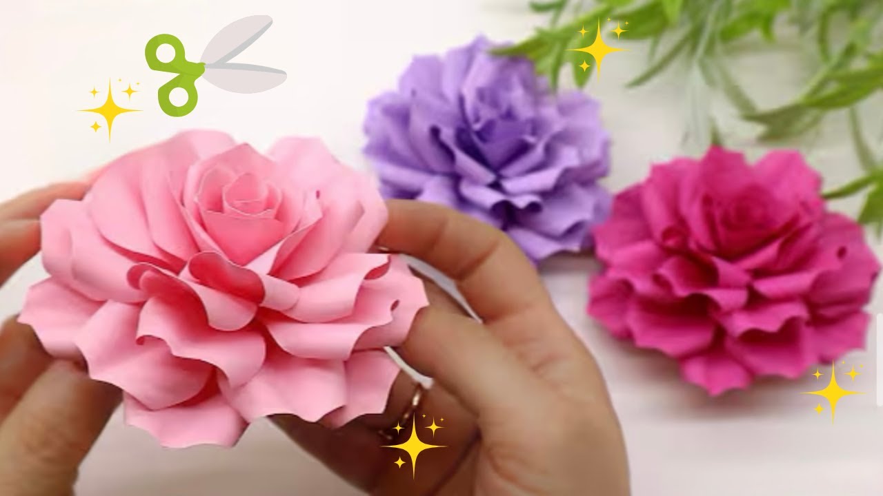 DIY Paper Rose🌹Making Craft | How to make Easy Beautiful Paper Flower