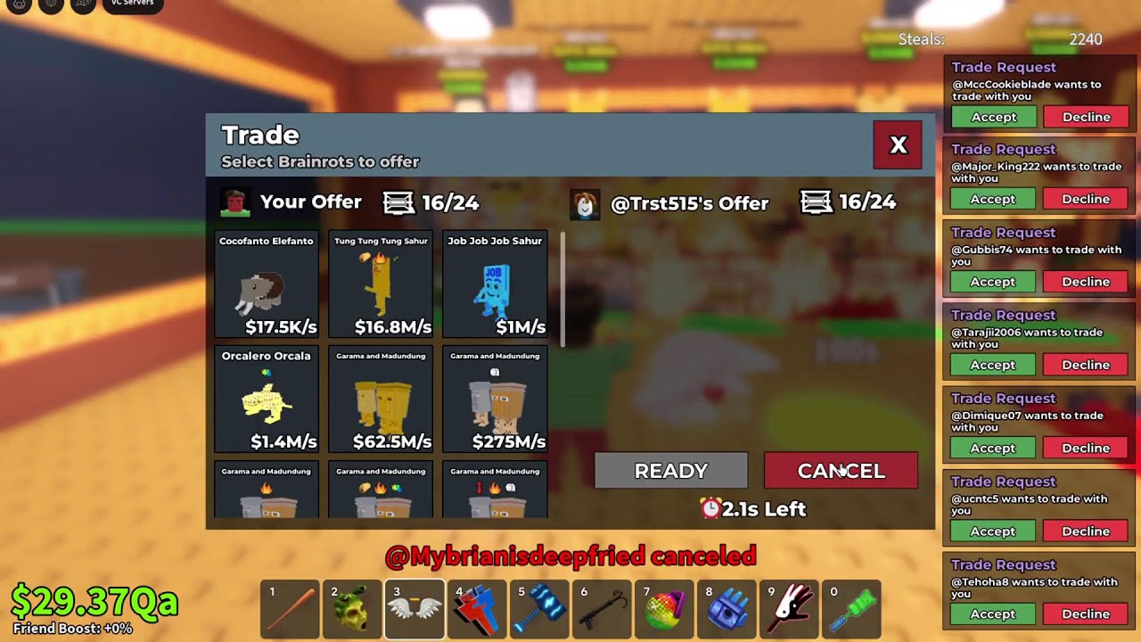 STEAL A BRAINROT TRADES