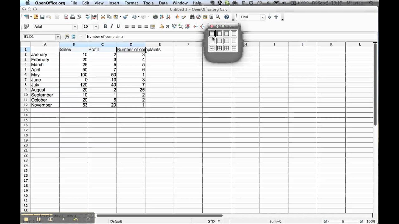 Basic Cell Formatting in Calc.mp4