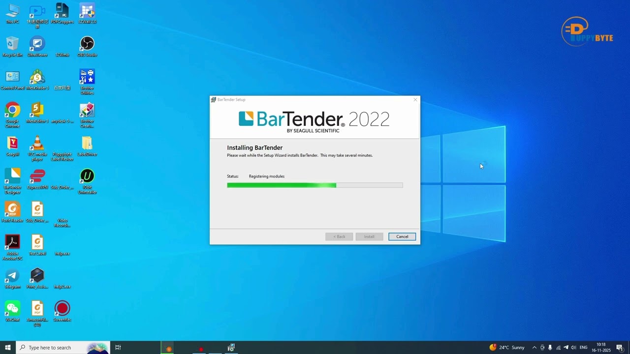How to Install Bartender Label Design Software FREE for PuppyByte Users