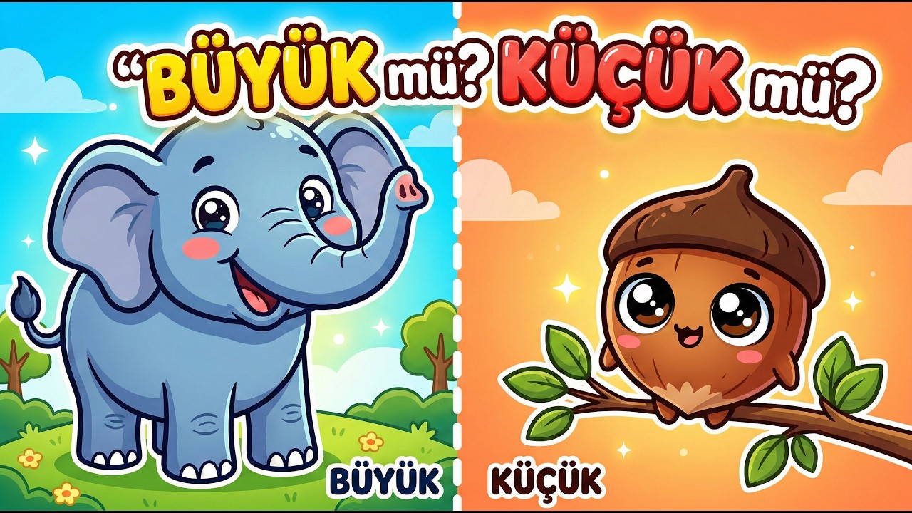 Zıt Kavramlar Şarkısı 🎵 Büyük Küçük | Hızlı Yavaş | Okul Öncesi Eğitici Çocuk Şarkıları