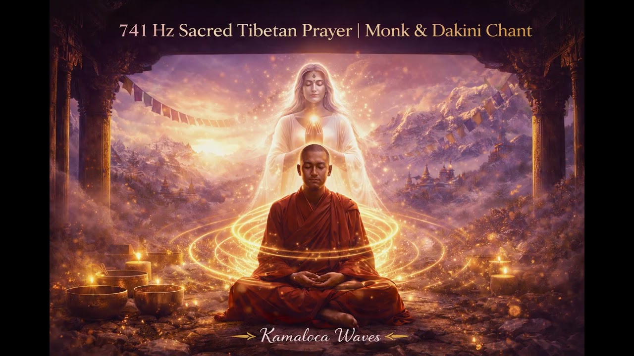 741Hz Sacred Tibetan Prayer | Monk & Dakini Chant | Kamaloca Waves