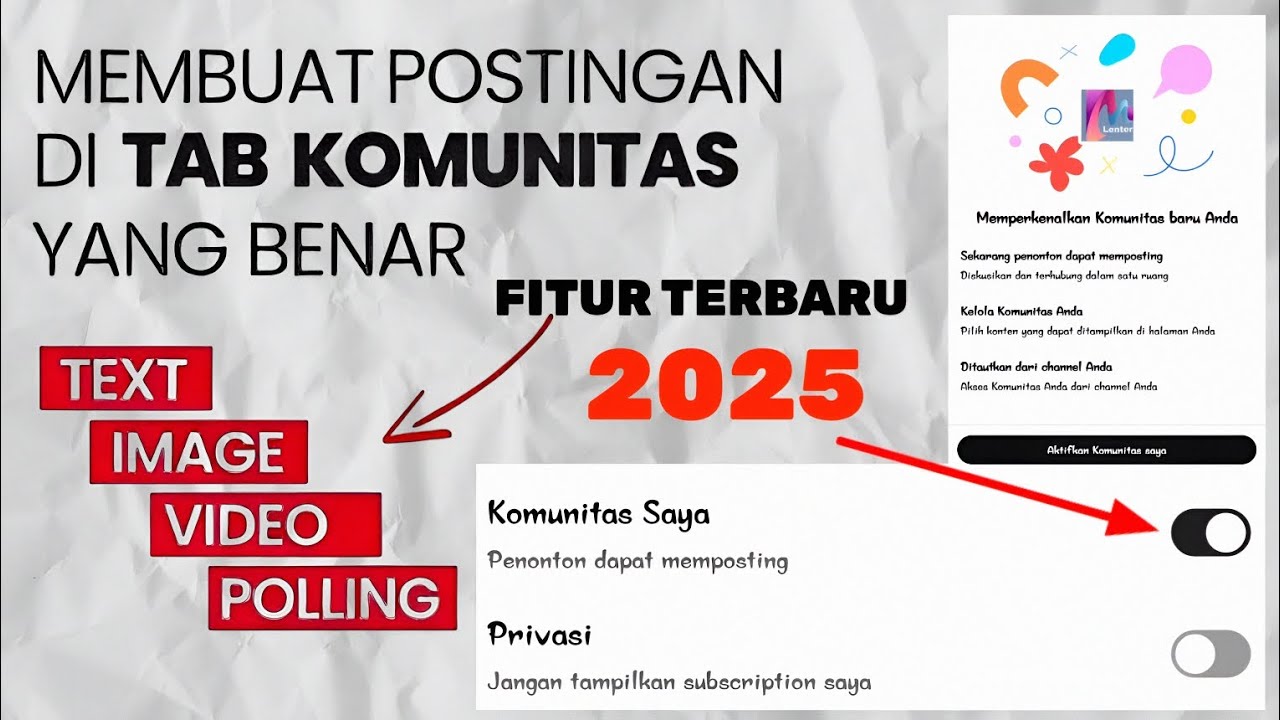 Inilah FITUR TERBARU Tab Komunitas di YOUTUBE dan Manfaatnya