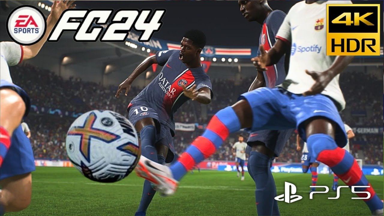 EA FC 24 [FIFA 24] - PSG vs Barcelona | UEFA Champions League | Gameplay PS5&trade; [4K HDR 60FPS]