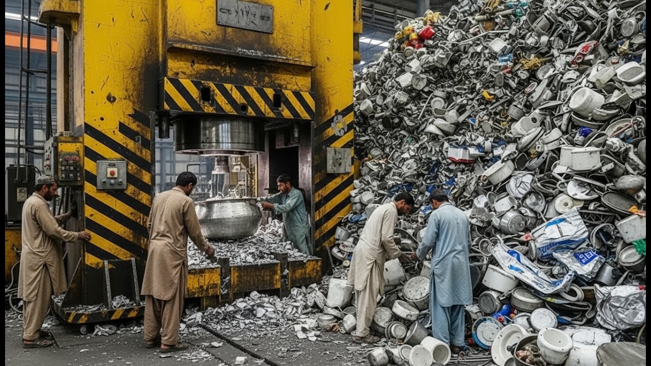 Incredible Recycling Process of Old Metal Scrap to Make Cooking Pots | Waste Recycling