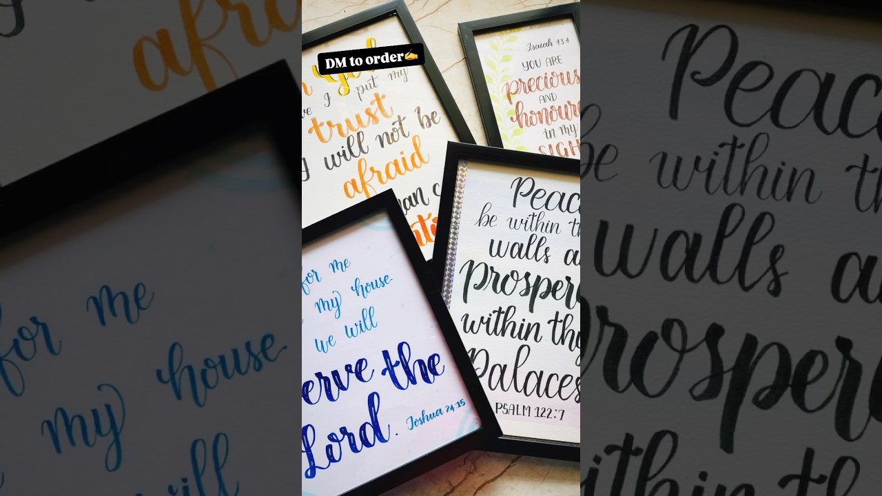 Handwritten frames ✍️✍️bible verses #calligraphy #art #customized #bible #verse #handmade #ytshorts