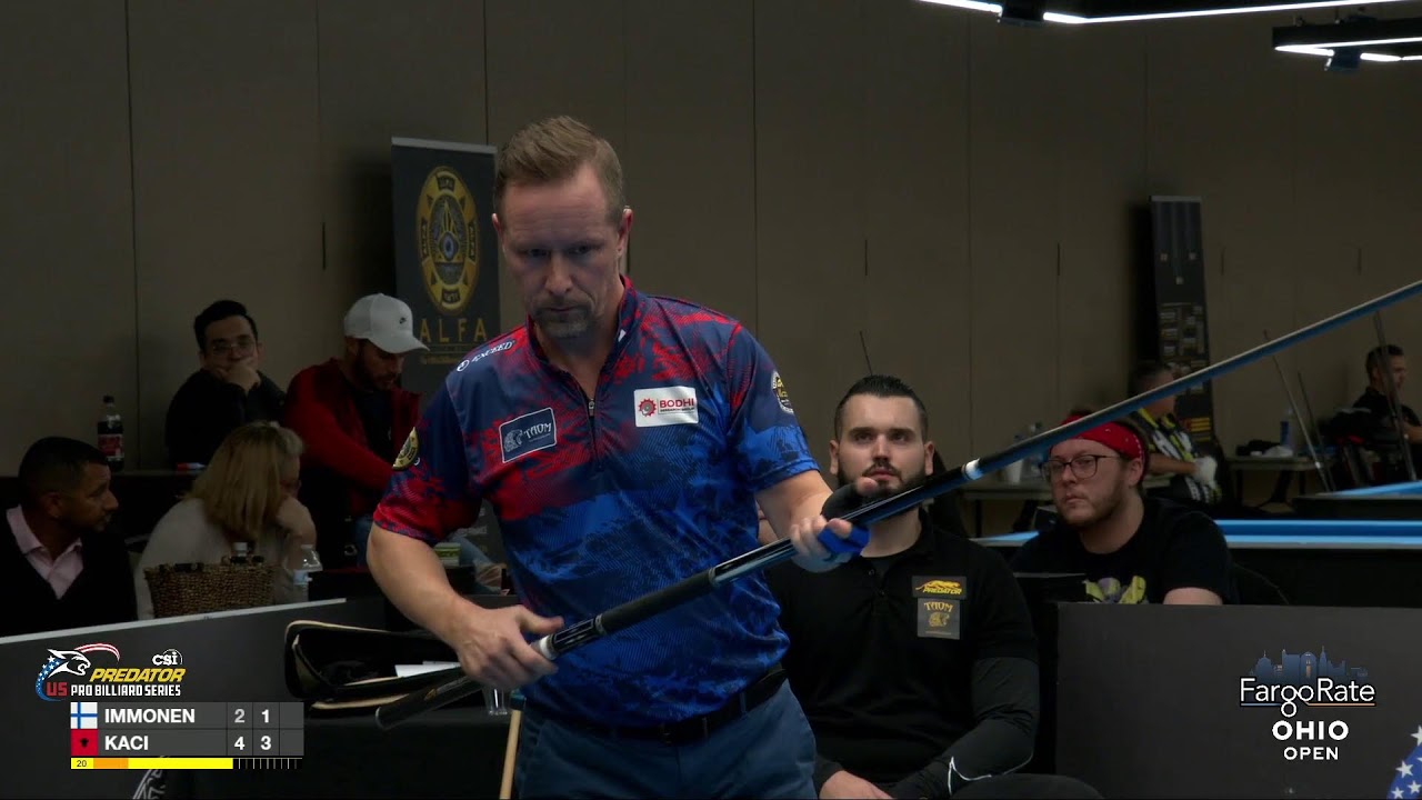 Eklent Kaci vs. Mika Immonen ▸ 2022 FargoRate Ohio Open ▸ Predator Pro Billiard Series