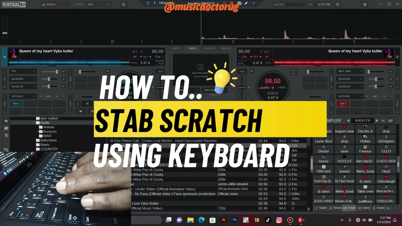 VIRTUAL DJ SERIES #2 || How to do STAB SCRATCH using Keyboard in Virtual DJ 7/8/2023 to 2025