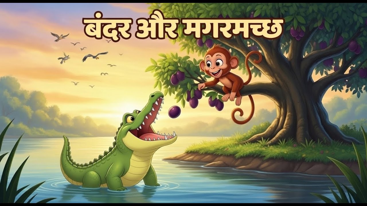 | 🐒🐊 बंदर और मगरमच्छ | Best Story of Friendship and Betrayal 🐒🐊 |