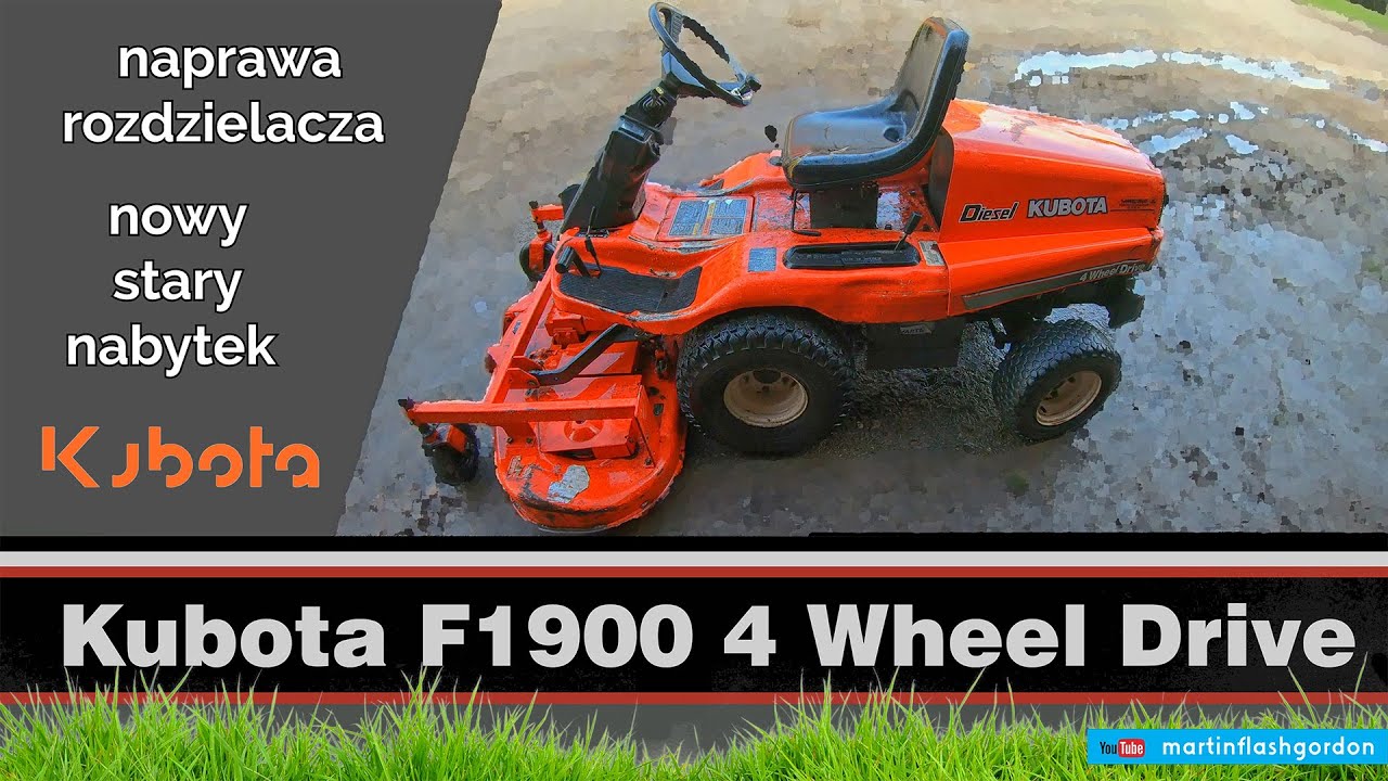 Kubota F1900 4 wheel drive nowy nabytek | naprawa rozdzielacza