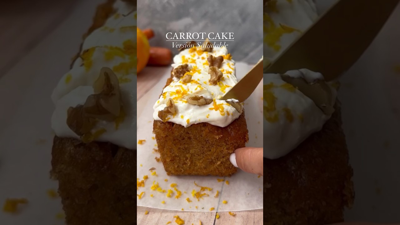 CARROT CAKE SALUDABLE🥕 #recetassaludables #carrotcake #sinazucar #proteico #recetasfit #saludable