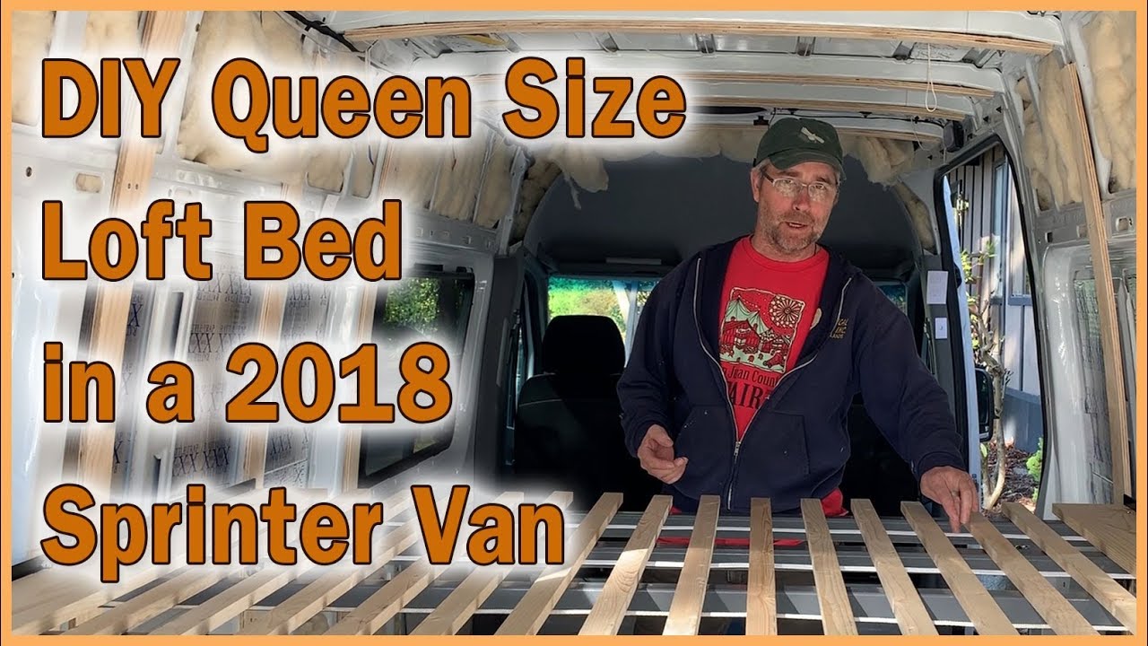 DIY SPRINTER CAMPER VAN QUEEN SIZE BED