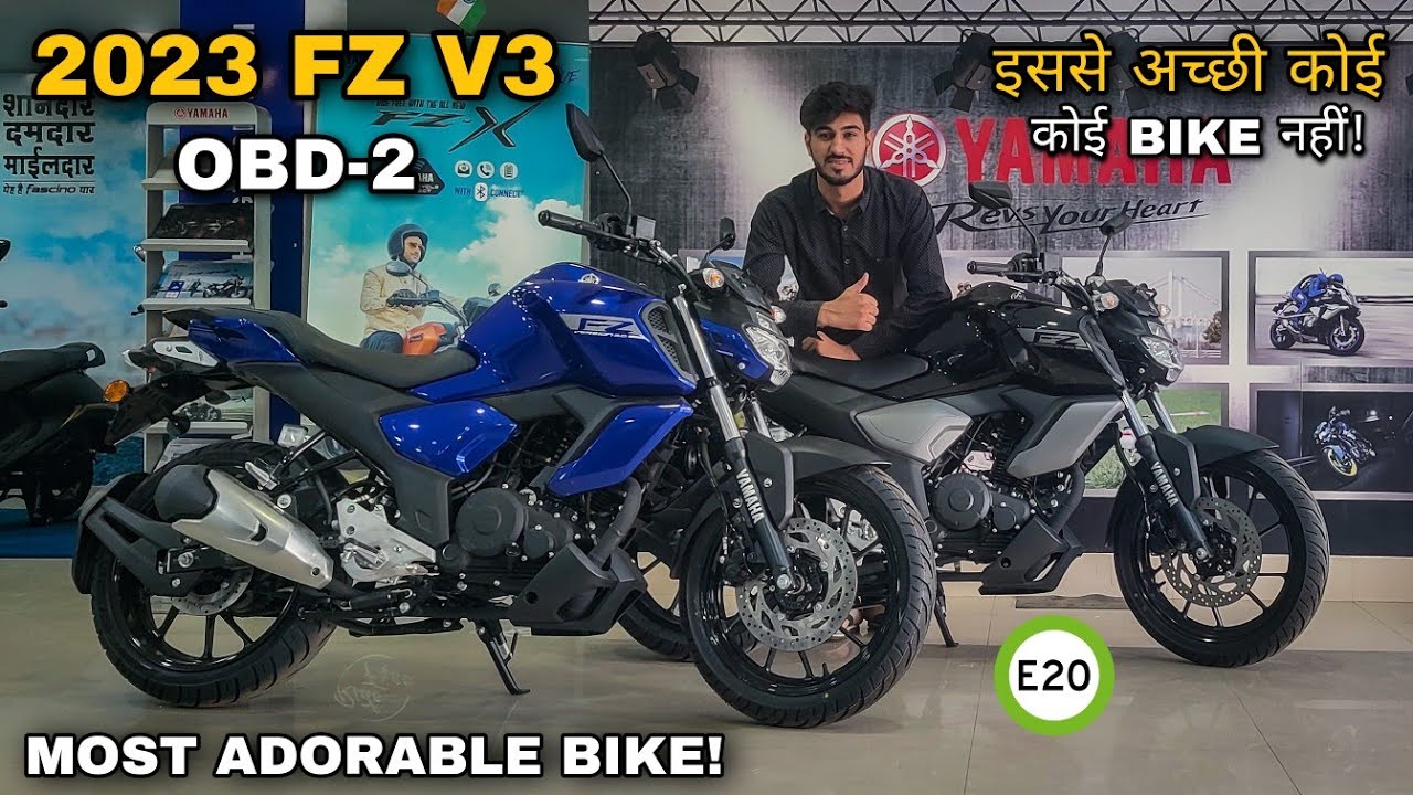 2023 E20 Racing Blue & Metallic Black Yamaha FZ Fi V3.0 New Model | Review | Exhaust | Price? #MxK