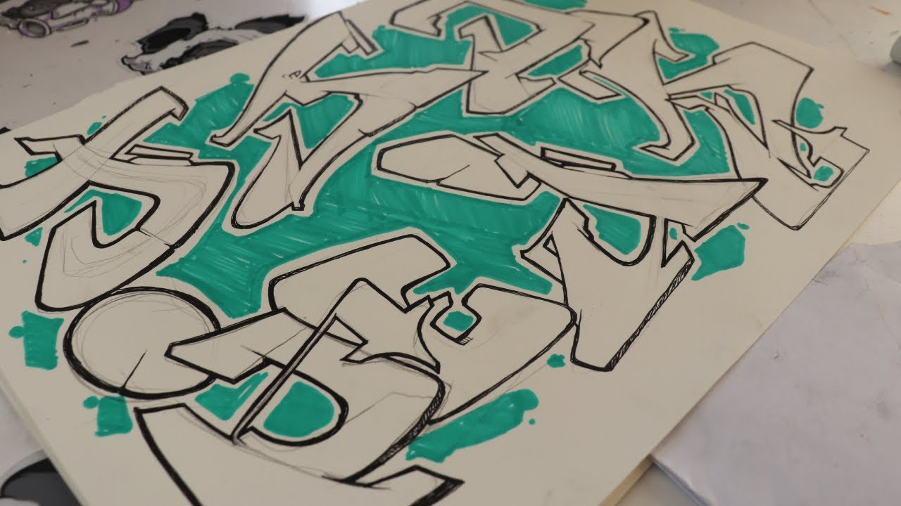 How to draw the graffiti letter J (6 different ways)