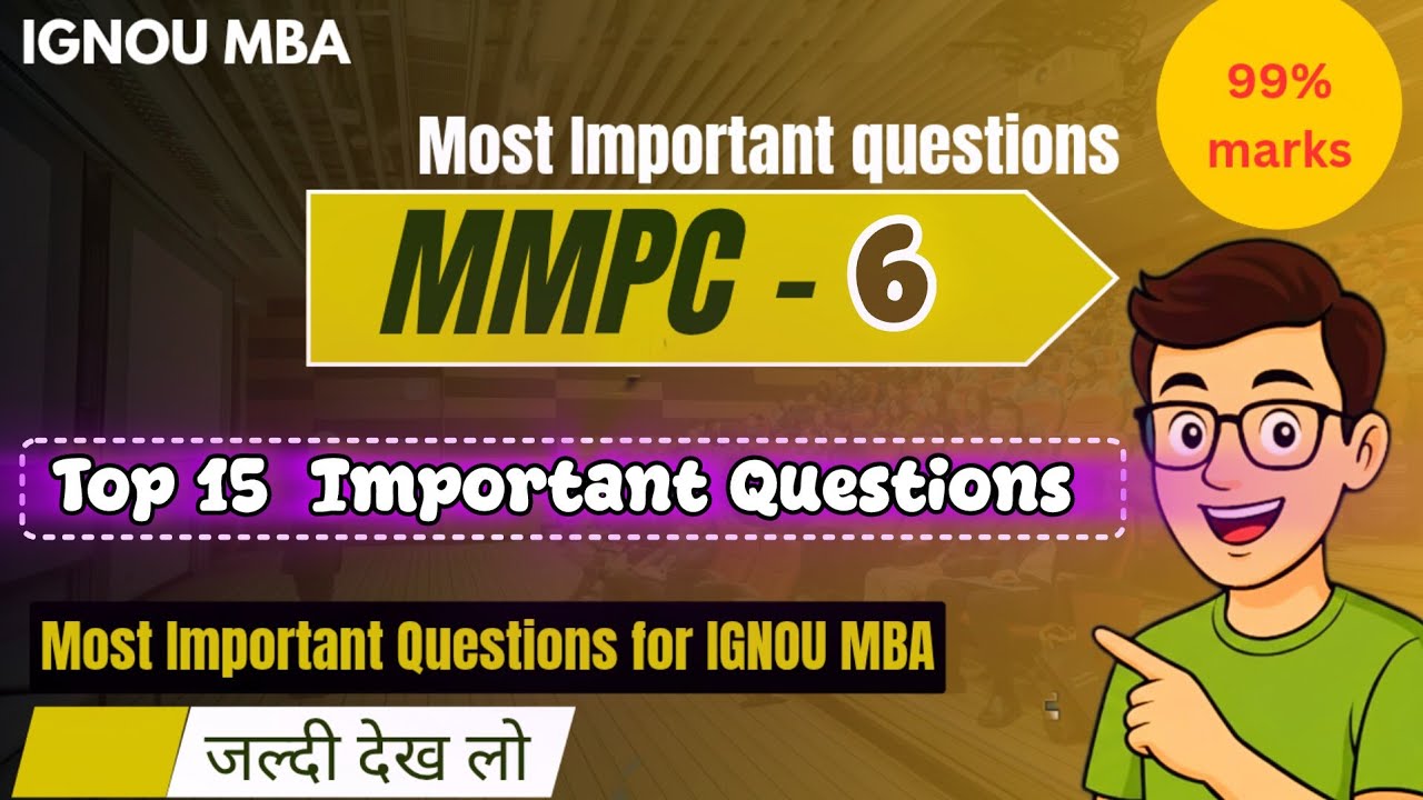Top 15 Important Questions | MMPC-006 Marketing Management | IGNOU MBA 2025 | Gyan Gate