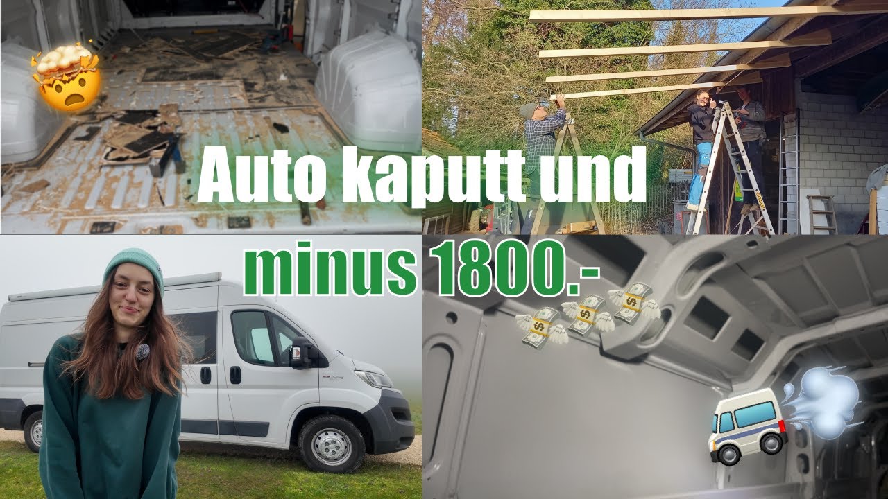 Boden rausreissen, Unterstand bauen und der erste Großeinkauf ist gemacht🚐💸🪚