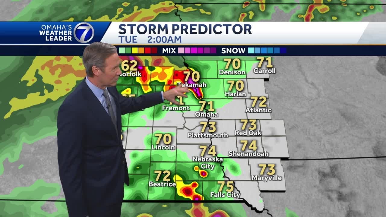 Overnight storms in the Omaha forecast
