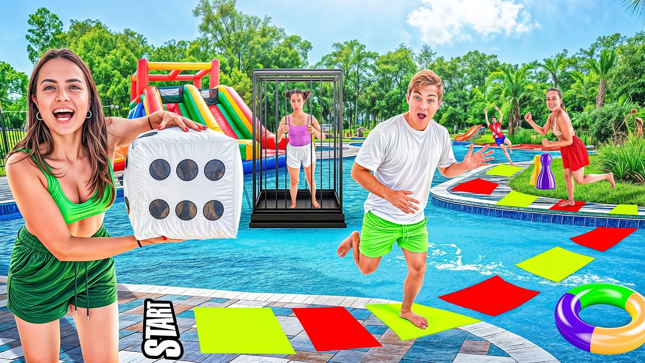 GIOCHIAMO AL GIOCO DA TAVOLO PI&Ugrave; GRANDE AL MONDO in PISCINA CON TUTTI I NOSTRI AMICI!