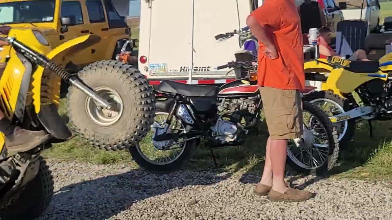 TRI MOTO 175 YAMAHA WITH BASSANI PIPE AT AMA VINTAGE DAYS MID OHIO 2022