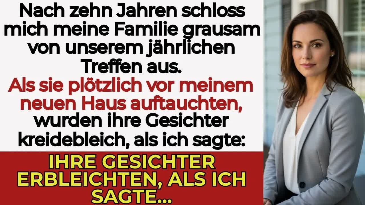 Meine Familie lud mich nicht zum Jahrestreffen ein — dann standen sie plötzlich vor meiner Tür…