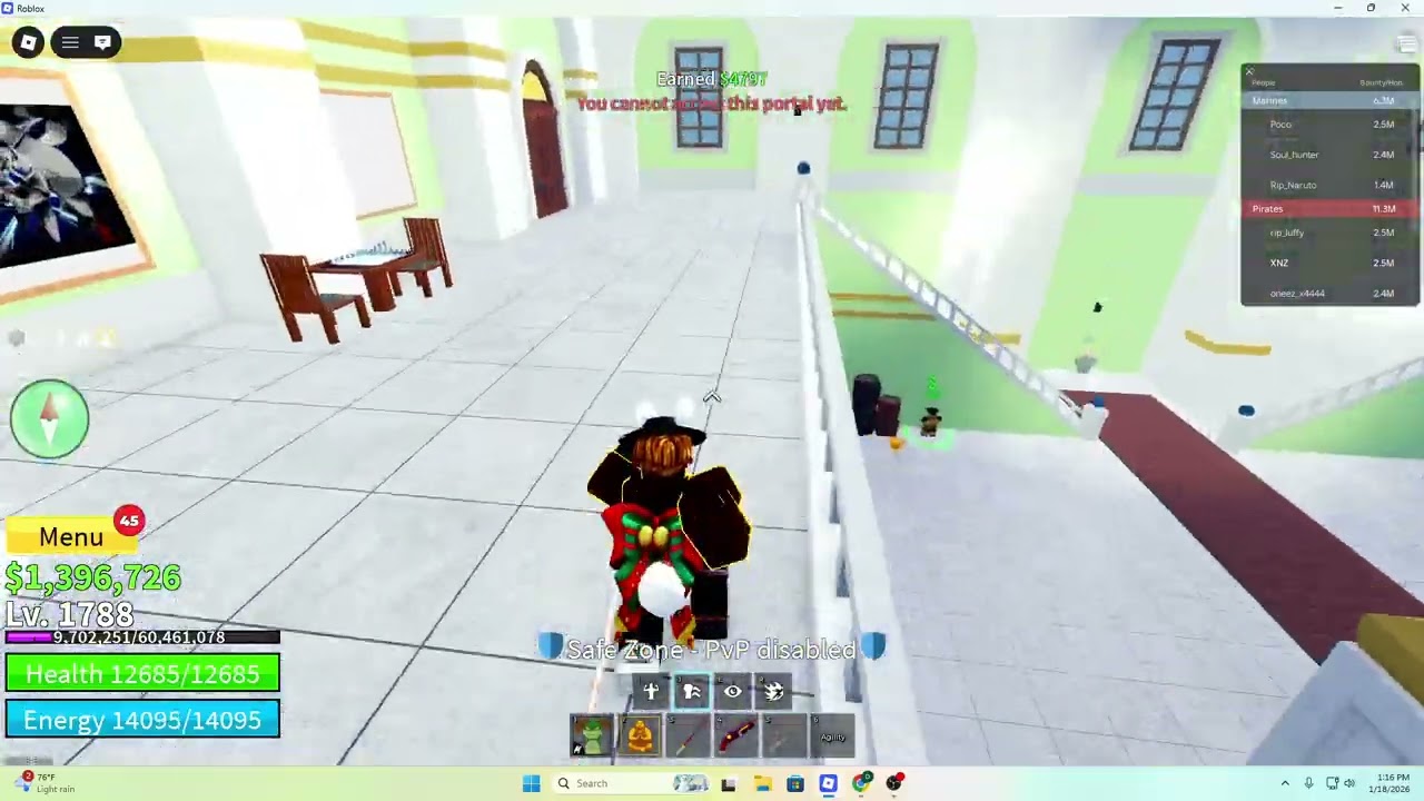 Playing Blox Fruits Part 4: Grinding With Buddha