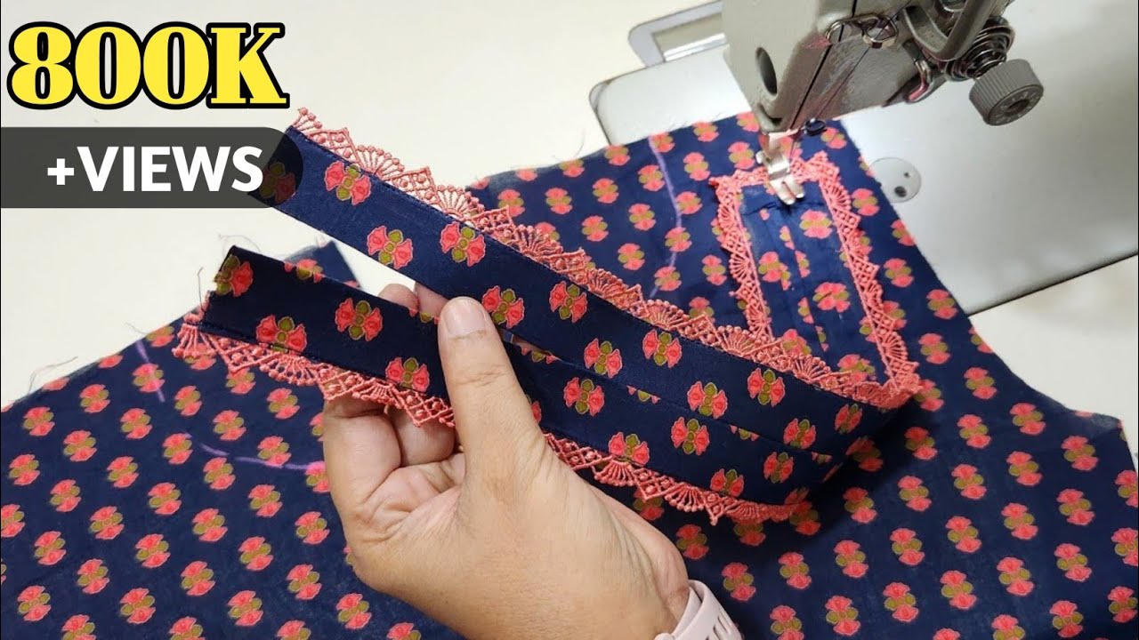 Latest & Sober Pakistani neck cutting and Stitching /long placket New Summer के लिए