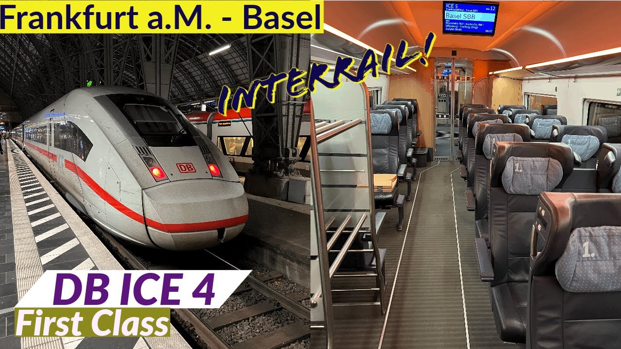 A German Train to Switzerland - DB's ICE 4 in First Class from Frankfurt to Basel | Interrail